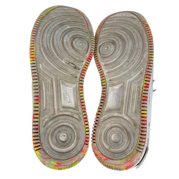 Nike Air Force 1 Jester Gray Floral Print Lace Up Low Top Sneakers Shoes Size 10 - Picture 4 of 9